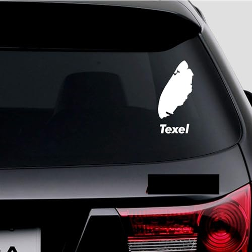 Insel Texel mit Schriftzug ca. 15cm Aufkleber freigestellt ohne Hintergrund aus Hochleistungsfolie für Lack und Scheibe,Autoaufkleber, Sticker