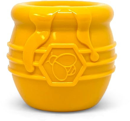 SodaPup Honey Pot – Durable Dog Treat Dispenser & Enrichment Toy Made in USA from Non-Toxic, Pet Safe, Food Safe Natural Rubber Material for Mental Stimulation, Problem Chewing, Calming Nerves, & More