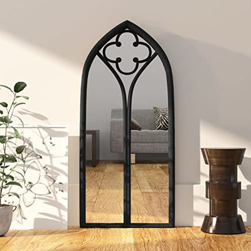 LAPOOH Spiegel Schwarz 100x45 cm Eisen für den Innenbereich, Badspiegel, Badezimmerspiegel, Kosmetikspiegel - SPU:3093520