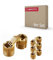 Gedotec Scharniere - verdecktes Einbohrscharnier | 4 Stück Möbelscharniere aus Messing | ZYSA | Einbohrband für Holz-Dicke 31-40 mm | Schrankscharnier rund für Bohr-Ø: 24 mm | Öffnungswinkel 180°