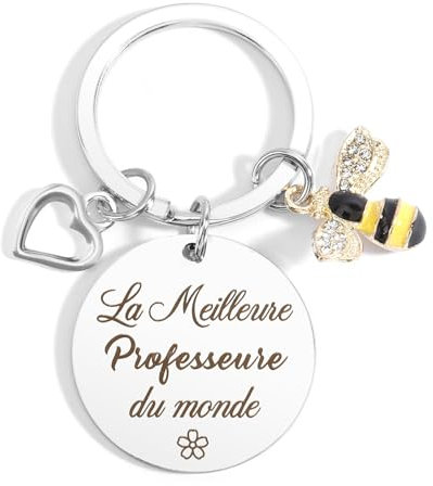 Cadeau Maitresse D'École: Porte-Clef Pour Professeur, Institutrice, Fin D'année, Merci, Anniversaire, Noël - Meilleure Professeure