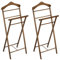 Betten-ABC Bubema Hedi Herrendiener, Kleiderständer, Stummer Diener, Kleiderbutler für Schlaf- oder Ankleidezimmer, B47 x L35 x H116 cm, Nussbaum gebeizt, Zweier Set