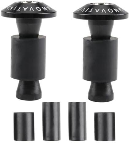 Motorrad Lenkergewichte Bar End Motorrad Universal Lenkergewichte Motorrad Lenkerenden Lenkergewichte Vibrationsdämpfer für Die Meisten Motorräder mit 22 mm (7/8 Zoll) Durchmesser Lenkern (Schwarz)