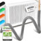 BRUSHYZ Brosse Radiateur Longue 115cm I Brosse pour Radiateur sans Rayures I Plumeau Radiateur avec Housse Flexible et Lavable I Brosse de Nettoyage Radiateur pour Un Air Ambiant Agréable (Gris)