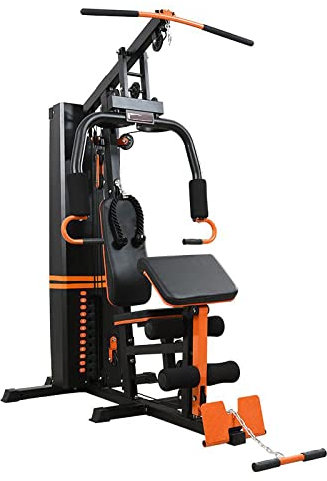 Multi Gym Station Cable Machine - 20+ Exercises in1, 660LBS Loading Capacity, Pull Up Bar, Leg Extensions - Home Workout Station for Full Body Strength Training