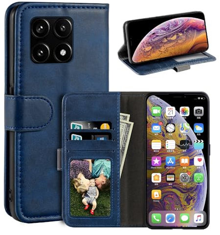 Schutzhülle kompatibel mit Xiaomi Redmi K70 Pro 5G Lamborghini, magnetische Schutzhülle aus PU-Leder, Brieftaschen-Stil, modische Klapphülle mit Kartenfach und Ständer, 6,6 Zoll