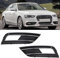 ZhangJW Auto Stoßstange Nebelscheinwerfer Kühlergrill Abdeckung Trim Kühlergrille Für Audi A4 Quattro B8 B9 2013-2016（1 Paar Glossy Black ABS）