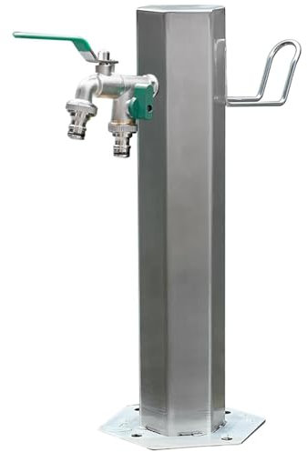 Robinet d'eau extérieur en acier inoxydable et fontaine avec support de tuyau pour jardin beauté