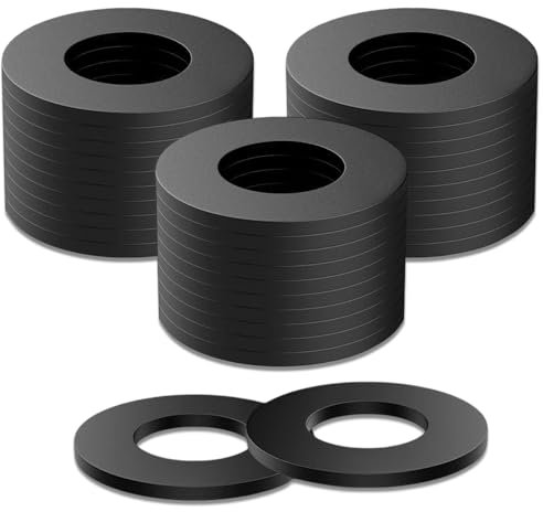 Arandelas negras M5 x 10 mm, 30 unidades, planas, de acero inoxidable, arandelas de carrocería, arandelas para reparaciones en el hogar, tornillos roscados