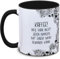 Tasse Totenkopf und Spruch: KAFFEE! Weil man nicht jeden Morgen mit einem Mord beginnen kann., Skull, Schädel, Gothic, Grunge, schwarz