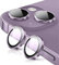 Rainway Camera Lens Protector for iPhone 13 / iPhone 13 mini, Shatterproof Ultra HD Individual Lens Protectors, 9H Ultra-tough Tempered Glass with Aluminum Rim, Ultra-thin, Purple