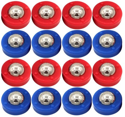 Toddmomy Tisch Shuffleboard Rollenset 20 Stück Stahl Kunststoff Ersatzpucks | Clubs und Spielstätten, Einfache Montage und Austausch, Kompatibel mit Mehreren Spielvarianten