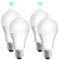 Lot de 4 ampoules LED E27 avec détecteur de mouvement PIR E27 12 W Blanc froid 3000 K Lampe à économie d'énergie pour couloir, garage, escalier