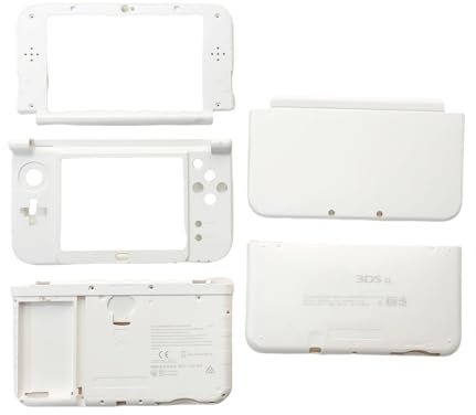 Hzxkqmil Kit Guscio di Ricambio Custodia Faceplate per Nintendo New 3DS XL Console, Copertura Anteriore e Posteriore Piastra Bottoni Coperchio della Batteria Accessori per New 3DSXL (Bianco)