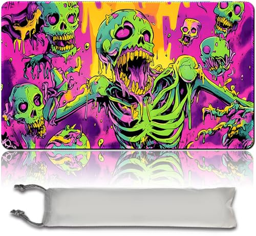 MTG Play Mat MTG PlayMat -60 cm x 35 cm, Original Art, Non-Slip TCG Play Mat with Rubber Base and Stitched Edges, Commander TCG Rollable & Foldable Card Mat (No Zone, mtg48-10)