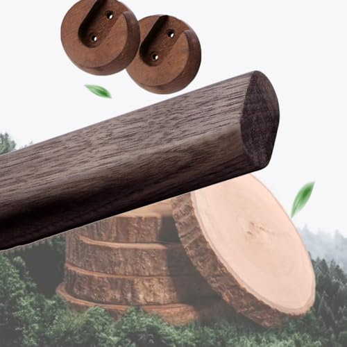 Verstellbare Kleiderstange aus Holz, Wandmontage, ohne Bohren, 130–150 cm für Kleiderschrank & abnehmbarer Kleiderständer, platzsparende Lösung