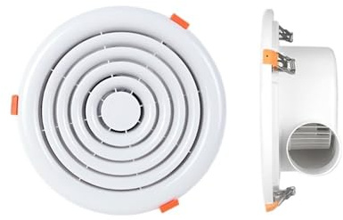 GLigeT Ménage Ventilateur rond ultra-mince encastré à clipser, facile à installer, ventilateur d'extraction de plafond, cuisine, salle de bain Cuisine(Moyen)