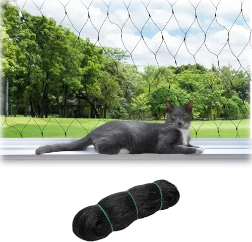 4 x 10 m Kattnät för balkong utan borrning, balkongnät med 100 kabelbinder, duvnät, balkongnät för kattskydd, kattnät för balkongskydd, förhindrar att katter faller från balkongen