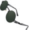 CGID Retro Sonnenbrille im Steampunk Stil, runder Metallrahmen, polarisiert, für Frauen und Männer, E72, B9 Schwarz Grün, Einheitsgröße
