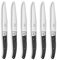 Lou Laguiole 866000 mb02br1 PRO Cofanetto 6 coltelli da Bistecca, Acciaio Inossidabile/Manico Nero, 27,5 x 20 x 3 cm