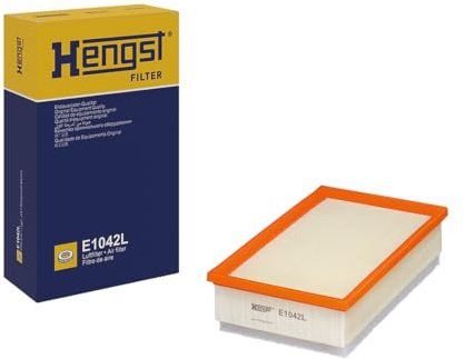 HENGST - Luftfilter E1042L - Luft-Filtereinsatz für KFZ | Hochwertiger Motorluftfilter für Otto- oder Dieselmotor - Schutz für Motoren - Wasserbeständig