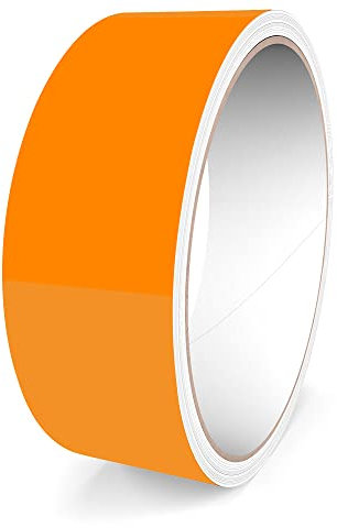 Motoking Zierstreifen, Neon Orange Fluoreszierend, 30 mm Breite, 10 m Länge, Aufkleber Folie Auto Boot Motorrad Wohnmobil Wohnwagen & mehr