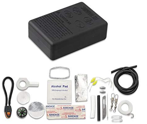 Cuchilleria Deportiva ALBAINOX 33898. Kit de Supervivencia BARBARIC. Tamaño 9.6 cm. Caja ABS