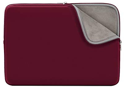 RAINYEAR 16 Inch Laptop Sleeve Soft Lining Protective Padded Carrying Case Compatible with New 16 MacBook M1 M2 M3 M4 Pro/Max for A2141 A2485 A2780 A2991 A3403 A3186(Red,Upgraded Version)