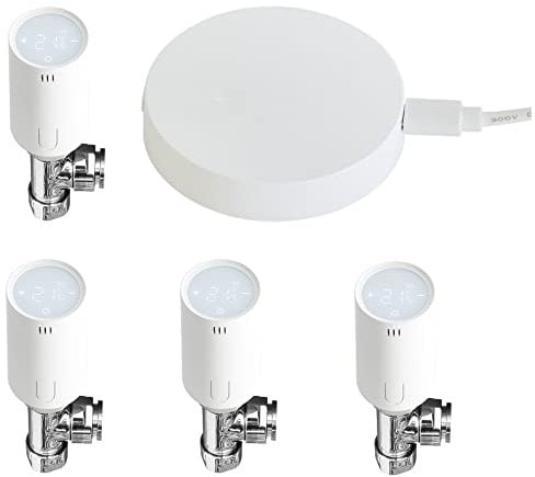 Milano Connect Smart Heating Thermostat WiFi Gateway Hub Thermostatic Radiator Valves - 4 Valves