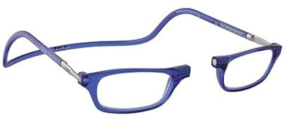 Lesebrille Damen und Herren Original CliC Classic | Magnetbrille mit ausziehbaren Stange | Lesehilfe reading glasses | Lesebrille Lesehilfe (Blau, 1.0)