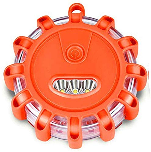 SMAMS Coche, luz Emergencia Coche, Luces de Emergencia, Leds Rotativo, Baliza, Luces de Emergencias para Vehiculos, Coches, Camiones, con Base Magnética y Gancho