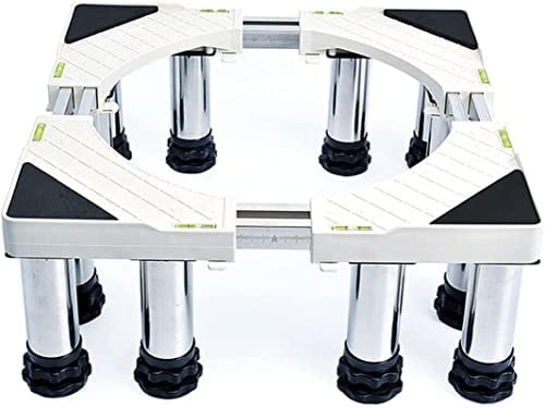 FiorHOCc Washing Machine Stand BaseWashing Machine Stand Base Heavy Duty 4/8/12 Legs Adjustable Holder Bracket Dryer Refrigerator floor trays Length/Width 48-69cm for Cookers,Fridges,chest freezer (H