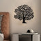 JILIP Wanddekoration Baum des Lebens Aus Metall, Hängende Wand Silhouette Skulpturen, Schwarze Hausschilder Dekorplakette, Indoor Gartenskulpturen Im Freien (Size : 19.7IN/50cm)