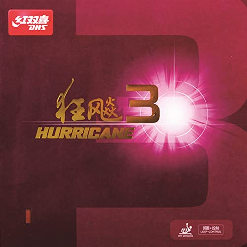 DHS Belag Hurricane 3 MID 39°, rot, 2,1 mm