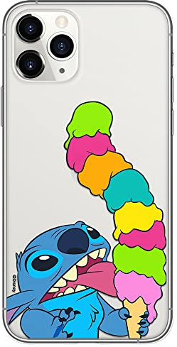 ERT GROUP mobile phone case for Iphone 11 PRO MAX original and officially Licensed Disney pattern Stitch 015 optimally adapted to the shape of the mobile phone, partially transparent