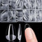 ZEYACHAN 240 Pièces Capsule Americaine Ongle, Faux Ongles en Gel-Amande Court, Gel x Pose Americaine Ongles Couverture Complète Pour Débutant, Salons de Manucure- Transparent- 12 Tailles