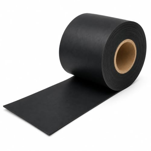 dubaust EPDM24 schwarze extrem widerstandsfähige Dichtfolie aus EPDM-Kautschuk zur äußeren Abdichtung von Fenster- und Türelementen 25m/Rolle (ohne Butylklebestreifen, 250mm x 0,75mm)