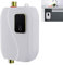 Instant Water Heater, 3000W Tankless Electric Heating Element Energy Efficient Water Heater for in-Line Sinks,Under Sink, and Showers with LCD Display (White)