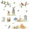 SUPERDANT Coniglio Adesivo da Parete Uccello Adesivi Muro Grande Fai da Te Adesivo Muro Decorativo Uccelli Peel And Stick Decalcomanie Murali Wall Art Sticker Decorazione della Classe