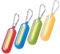 POCKETMAN 4 farbiger Mini Schlüsselanhänger Taschenlampe Cob LED Wanderlicht aaa Batterie mit Schlüsselbund geeignet für Wandern, Camping und Outdoor Notbeleuchtung (4 Pakete)