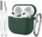 R-fun Kompatibel mit AirPods 3 Hülle, Kompatibel mit AirPods 3 Gen Hülle Case mit Reinigungsset und Schlüsselanhänger, Weicher Silikonschutz Kompatibel mit Apple AirPods 3 Hülle Case,Waldgrün