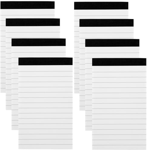 FINEASY 8 Piezas Blocs de Notas Pequeños A7, 30 Hojas por Bloc de Notas Pequeño, a Rayas, Bloc de Notas Pequeño, para Oficina, Hogar, Escuela