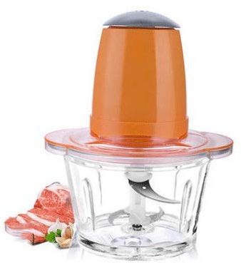 GaRcan 220V 1.5L per Uso Domestico Multifunzione Elettrico Tritacarne di Vetro Frullatore per Alimenti a Base di Carne Frutta Verdura Tritacarne Lama in Acciaio Inox
