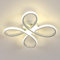 LED Deckenleuchte, Moderne Flower Form Design LED Deckenlampe, Neutrales Licht 4500K, 30W Silber LED Lampen Deckenlampen aus Aluminium für Wohnzimmer Schlafzimmer Küche, 30CM