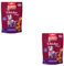 Rinti Chicko Plus Käse-Schinken-Würfel | Doppelpack | 2 x 80 g | Leckerli für Hunde | Hühnerbrustfilet mit herzhaften Käsestückchen + Schinken | Schonend luftgetrocknet