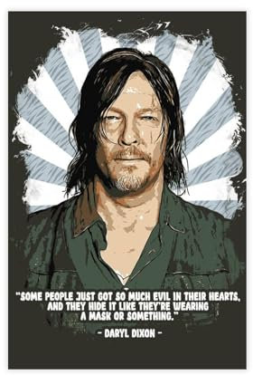 AMATWI Daryl Dixon Zitat The Walking Dead Poster auf Leinwand, Wandkunst, Dekordruck, Bild Gemälde für Wohnzimmer, Schlafzimmer, Dekoration, ungerahmt, 60 x 90 cm