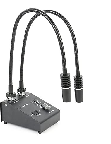 Zubehör für Mikroskope 6 W 6500 K LED Mikroskop Illuminator Schwanenhals Licht Lampe Industrielle Lampe Spot Light Lampe mit 60 LED Ringlicht 110 V-220 V Haltbarkeit und zuverlässige Leistung (Co