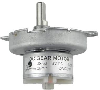 CHANCS Riduzione della velocità Grande coppia JS-50 3V 2RPM D-albero DC Motoriduttore rotante Display Stand dedicato
