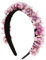BOOMTOP Haarreif Dirndl Blumen Haarband Trachten Haarschmuck Blumen Haarkranz Blumenstirnband Damen Mädchen Kopfschmuck mit Blüten für Hochzeit Karneval Mottoparty Lila Rosa