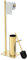 RUACQ Toilet Paper Holder Stand with Toilet Brush and Holder Set, 304 Stainless Steel Bathroom Toilet Tissue Paper Roll Holder Free Standing, Weighted Base, Heavy Duty (Brushed Gold)